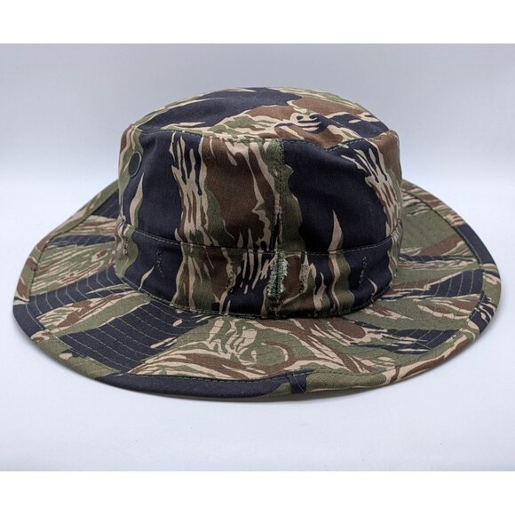 VTG 80s Tiger Stripe Tropical Jungle Combat Boonie Hat Size 7 Military Army Camo - Picture 4 of 6